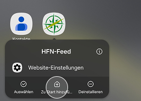 Schritt 7 - App auf Startbildschirm