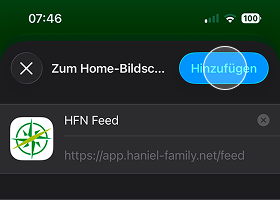 Schritt 6 - Tippen auf Hinzufügen